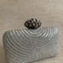 Silver Lotus Clasp Rectangular Clutch Bag, thumbnail 8 of 11
