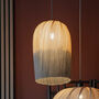 Small Dipped Dye Pleated Bamboo Lampshade, thumbnail 1 of 3