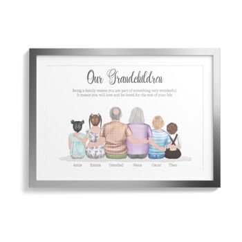 Personalised Grandchildren Print With Grandparents, 2 of 12
