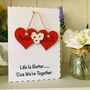 Personalised Valentines Card Double Heart Initials, thumbnail 6 of 9