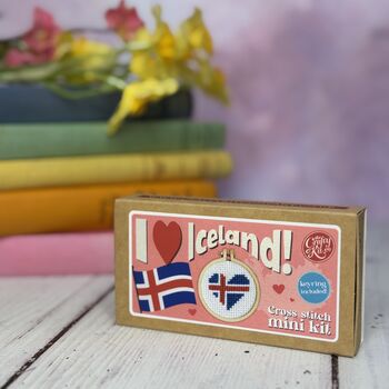 I Love Iceland! Mini Matchbox Cross Stitch Kit, 4 of 7