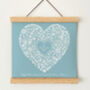 Personalised Mothers Day Floral Heart Oak Wall Hanging, thumbnail 5 of 8