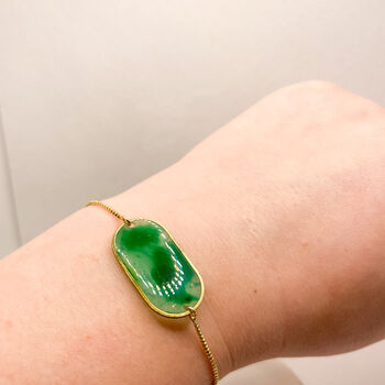 Translucent Green Ovel Slider Bracelet, 5 of 11