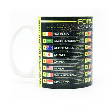 Formula One 2024 Calendar Neon Edition Mug, 3 of 5