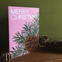 Illustrated Christmas Cards Mistletoe Poinsettia Pine, thumbnail 5 of 7