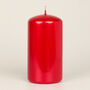 G Decor Grace Red Metallic Shine Pillar Candle, thumbnail 5 of 7