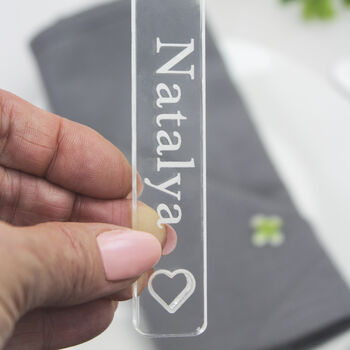 Engraved Clear Acrylic Name Tag, 4 of 4