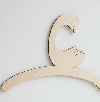 Personalised Childrens Coat Hanger With Duck Design, 4 of 5