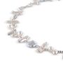 Cleo Modern Pearl Necklace With Sterling Silver Focal Beads, thumbnail 6 of 12