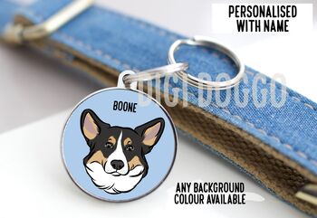 Personalised Corgi ID Tag, 3 of 5