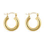 Chunky Small 14 K Thick Gold Or Silver Hoop Earrings, thumbnail 3 of 7