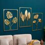 Exclusive Gold Leaf Wall Art Home Decor, thumbnail 1 of 12