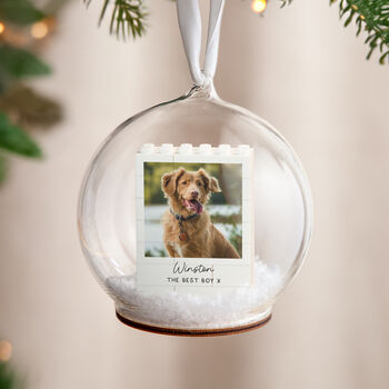 Personalised Cat Lego® Photo Memory Bauble, 2 of 2