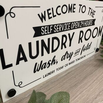 Welcome To The Laundry Room Utility Sign, 4 of 12