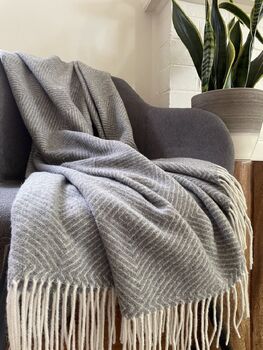 Hampton Merino Wool Throw Blanket, 6 of 10