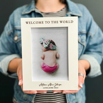 New Born Baby Girl Or Boy Personalised Photo Frame, 2 of 6