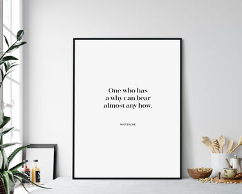 Modern Inspirational Quote Print Inspired By Nietzsche, 2 of 2