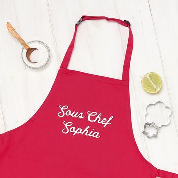 Personalised Grandma Head Chef And Sous Chef Apron Set, 3 of 8