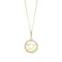 Yellow Gold Cz Cut Out Stars Pendant Necklace, thumbnail 3 of 5