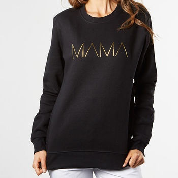 Mama Metallic Womens New Mum Mother Sweatshirt, 2 of 3