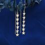Star Cascade Threader Earrings In Sterling Silver, thumbnail 7 of 12