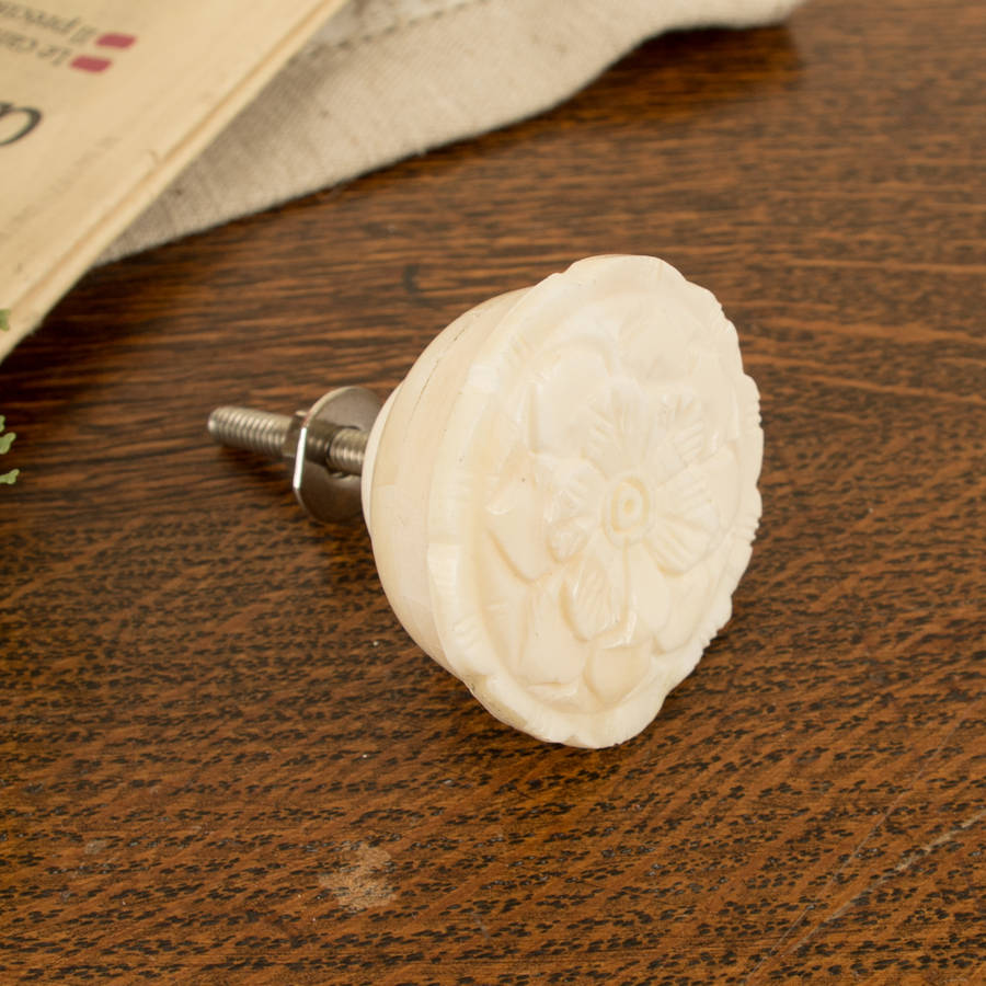 Ivory Flower Drawer Pull By Dibor | notonthehighstreet.com