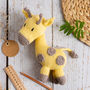 Lottie The Giraffe Easy Cotton Knitting Kit, thumbnail 1 of 8