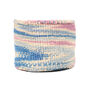 Kwenye: Blue And Pink Tie Dye Woven Storage Basket, thumbnail 4 of 9
