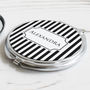 Personalised Stripe Compact Mirror, thumbnail 1 of 6