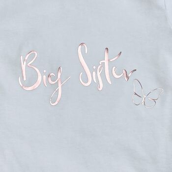 Butterfly Big Sister Little Sister T Shirt Set, 4 of 5