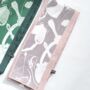 Pink Brown Jungle Horse Racing Heart Neck Long Tie Scarf, thumbnail 2 of 3
