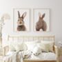 Bunny Rabbit Print Set Of Two, thumbnail 1 of 4