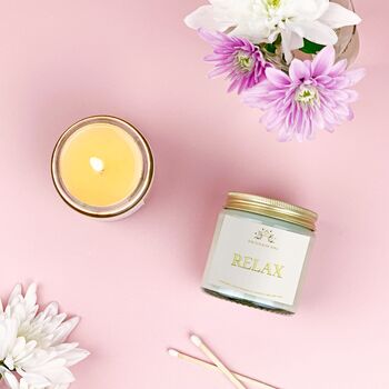 Relax Lavender Scented Premium Soy Wax Candle⎜Christmas Gift, 2 of 3