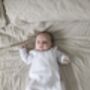 White Sleepsuit With Zip Ribbed Cotton 0 Three Y Old, thumbnail 3 of 6