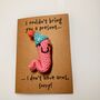 Funny Party Worm Crochet Birthday Card Handmade, thumbnail 4 of 10