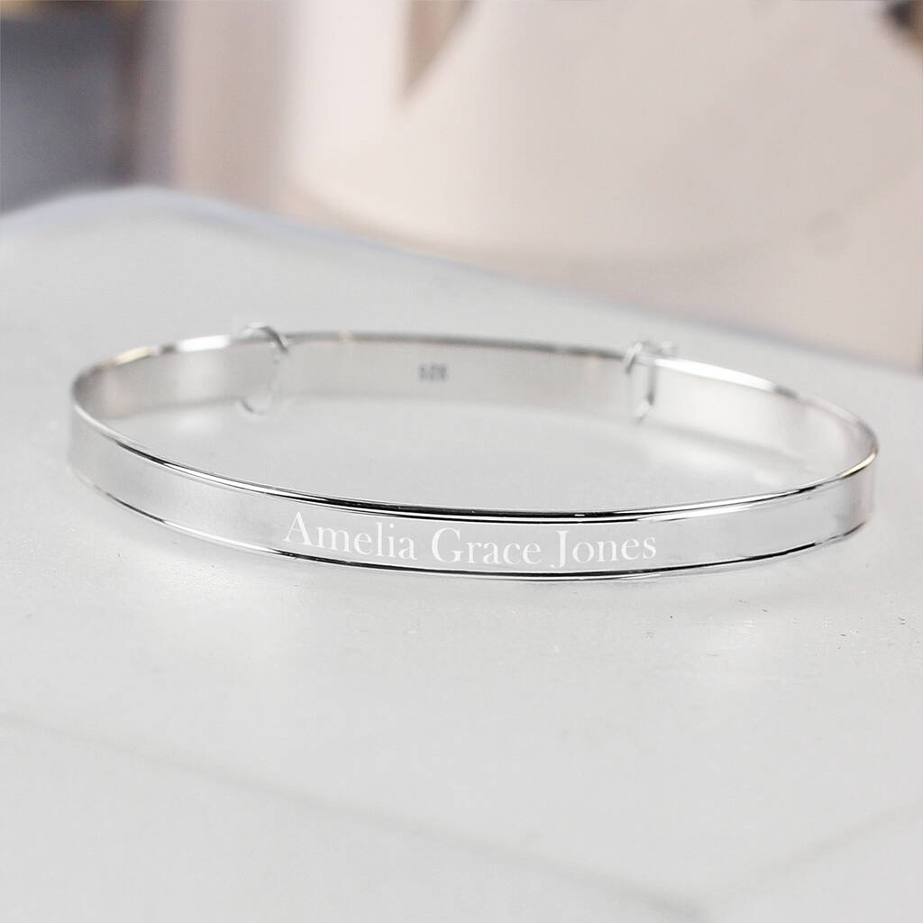 Personalised Christening Expanding Bracelet By Sassy Bloom As seen on