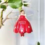 Personalised Ceramic Christmas Fairy Bell Decoration, thumbnail 2 of 4