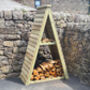 Triangle Log Store 6ft Natural Wood Pressure Treated, thumbnail 2 of 2
