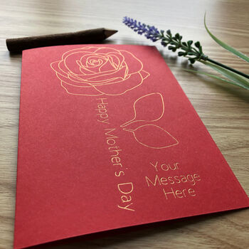 Personalised Mother's Day Red Rose Card, 3 of 6