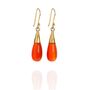 18ct Gold Carnelian Sacral Chakra Earrings | By Elizabeth Raine, thumbnail 1 of 7