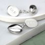 Rugby Ball Cufflinks Solid Silver, thumbnail 6 of 7