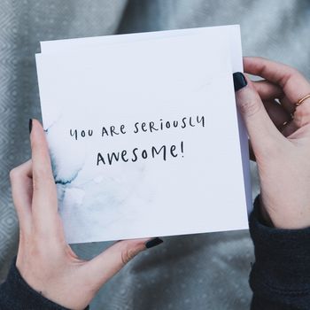 'Seriously Awesome' Congratulations Card By I am Nat
