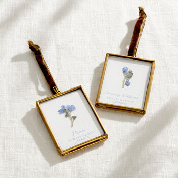 Personalised In Memory Forget Me Not Mini Hanging Frame, 2 of 4