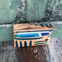 Personalised Blue Stripe Leather Wallet, thumbnail 2 of 7