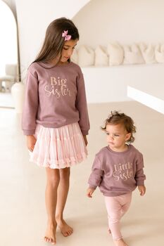 Embroidered Big/Little Sibling Jumpers Brother And Sister Available, 2 of 10