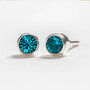 Sterling Silver December Birthstone Stud Earrings, thumbnail 2 of 9