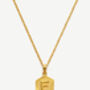 Textured Initial Coin Necklace With Rope Chain, thumbnail 4 of 4