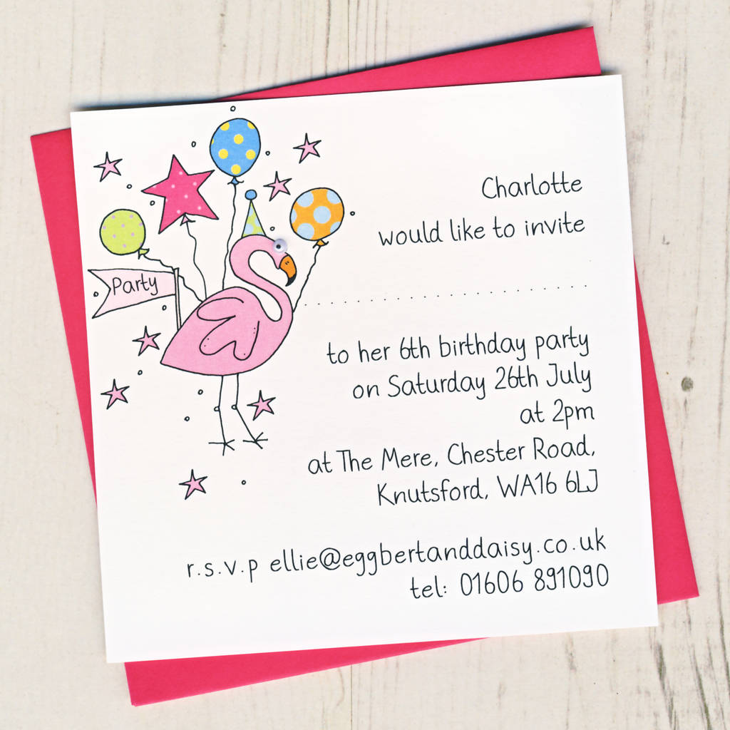 Flamingo Party Invitations