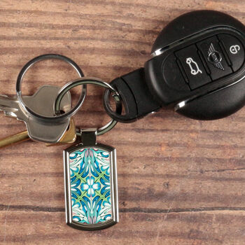 Flourishing Garden Millefiori Handprinted Keyring, 6 of 8
