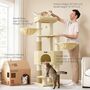 Heavy Duty Cat Tower With Scratching Posts And Caves, thumbnail 5 of 11